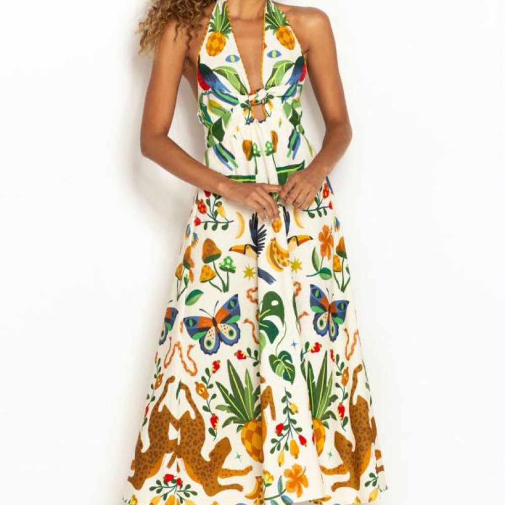 FARM Rio Multicolor Tropical Maxi Dress